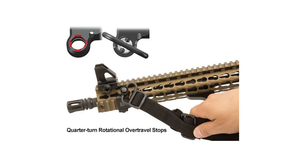 Leapers UTG Low-Pro Picatinny-mount Angled QD Sling Swivel Adaptor, _x000D_ TL-SWPM01