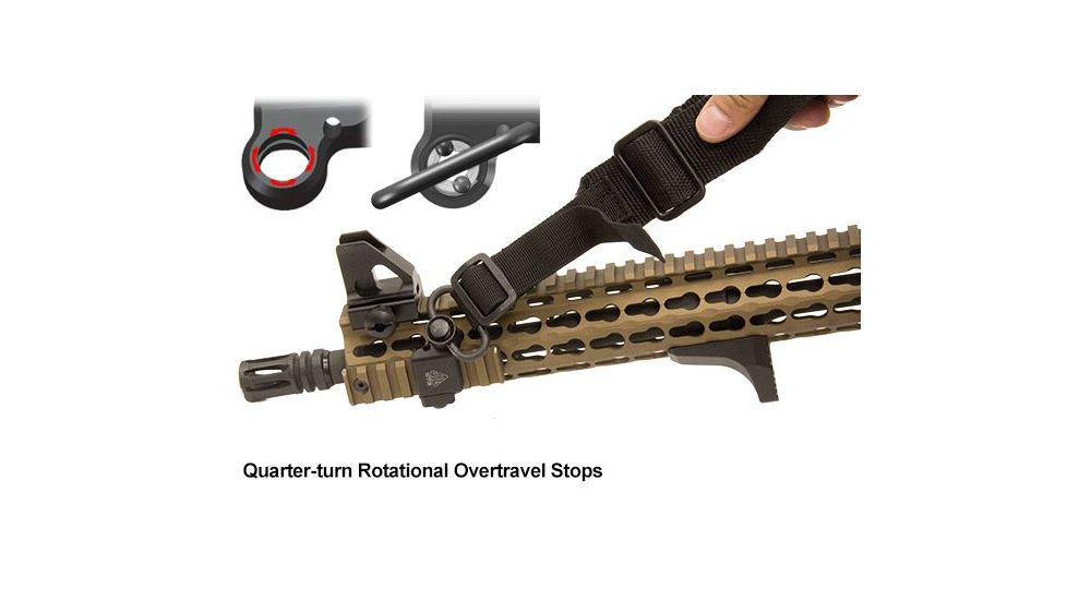 Leapers UTG Low-Pro Picatinny-mount Angled QD Sling Swivel Adaptor, _x000D_ TL-SWPM01