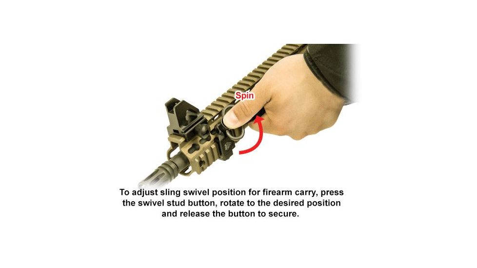 Leapers UTG Low-Pro Picatinny-mount Angled QD Sling Swivel Adaptor, _x000D_ TL-SWPM01
