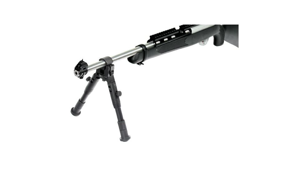Leapers UTG New Gen Reinforced Clamp-on Bipod, Center Height 6.2-6.7in, _x000D_ TL-BP18S-A
