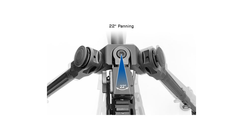 Leapers UTG Over Bore Bipod, 7 in-11in Center Height, Picatinny, Black, TL-BPOB01-A
