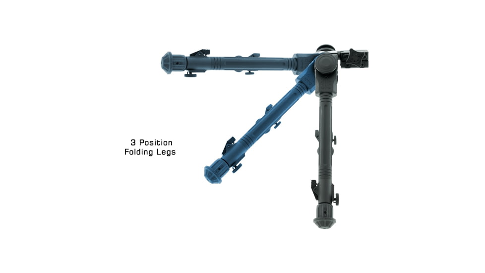 Leapers UTG Over Bore Bipod, 7 in-11in Center Height, Picatinny, Black, TL-BPOB01-A