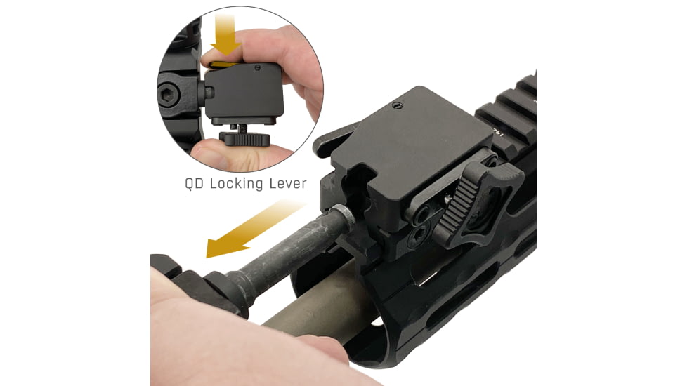 Leapers UTG Over Bore Bipod QD Mount, Black, TL-BPAD2