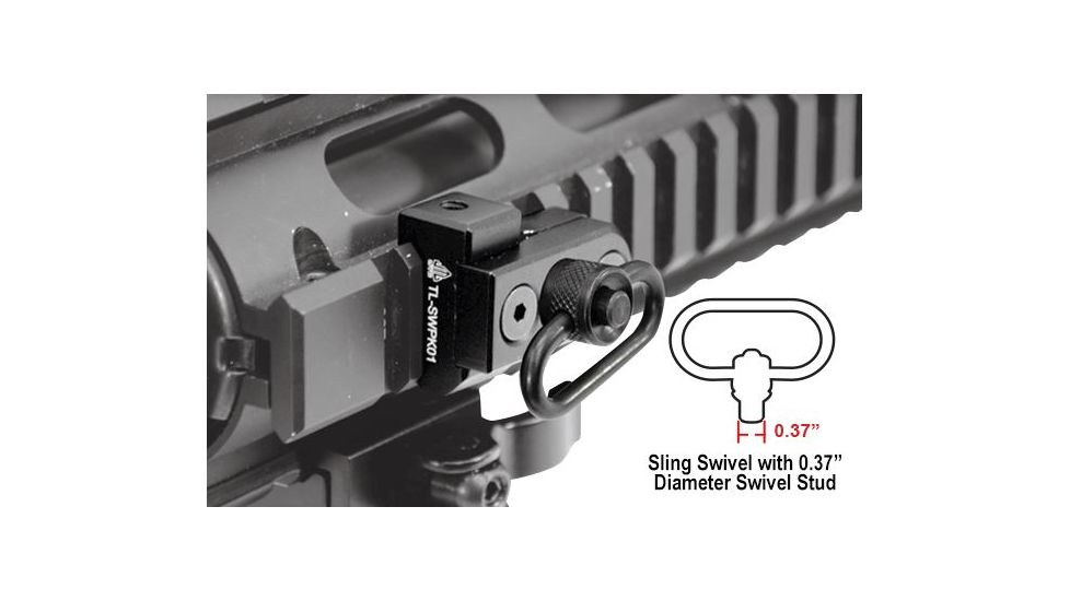 Leapers UTG Picatinny/Keymod Compatible Adaptor for QD Sling Swivel, _x000D_ TL-SWPK01
