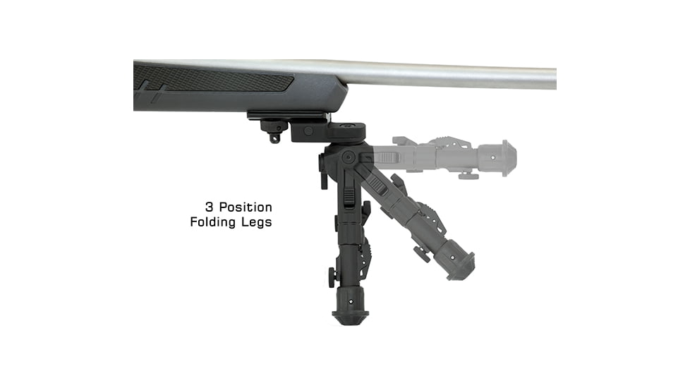 Leapers UTG Recon 360 TL Bipod, 5.5in-7.0in Center Height, Picatinny, Black, TL-BP02-A