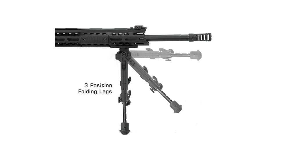 Leapers UTG Recon 360 TL Bipod, 7in-9in Center Height, M-LOK, Black, TL-BPM01