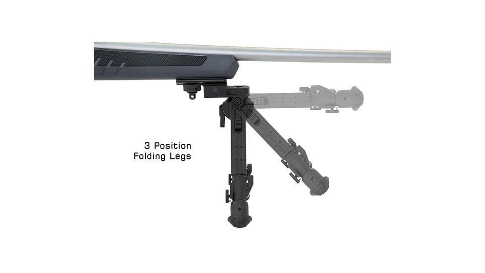 Leapers UTG Recon 360 TL Bipod, 7in-9in Center Height, Picatinny, Black, TL-BP01-A