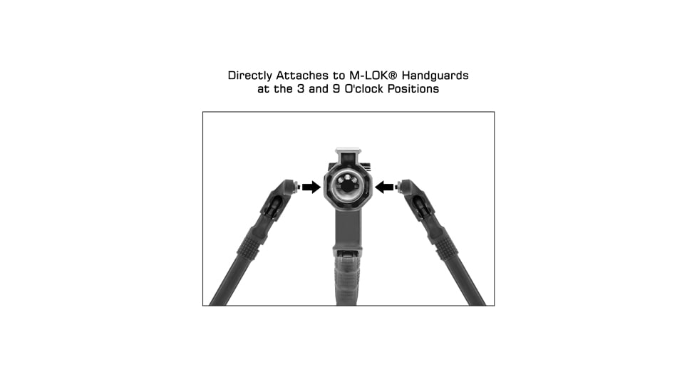 Leapers UTG Recon Flex II M-LOK Bipod, Center Height 9 in-12 in, Black, TL-BPDM04
