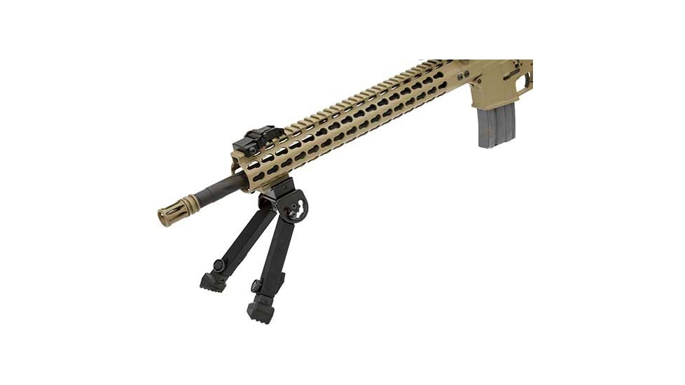 Leapers UTG Rubber Armored Full Metal QD Bipod, 6.0in- 8.5in Center Height, Black, TL-BP20Q-A