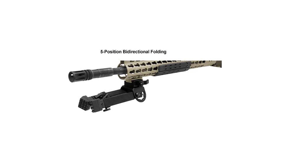 Leapers UTG Rubber Armored Full Metal QD Bipod, 6.0in- 8.5in Center Height, Black, TL-BP20Q-A