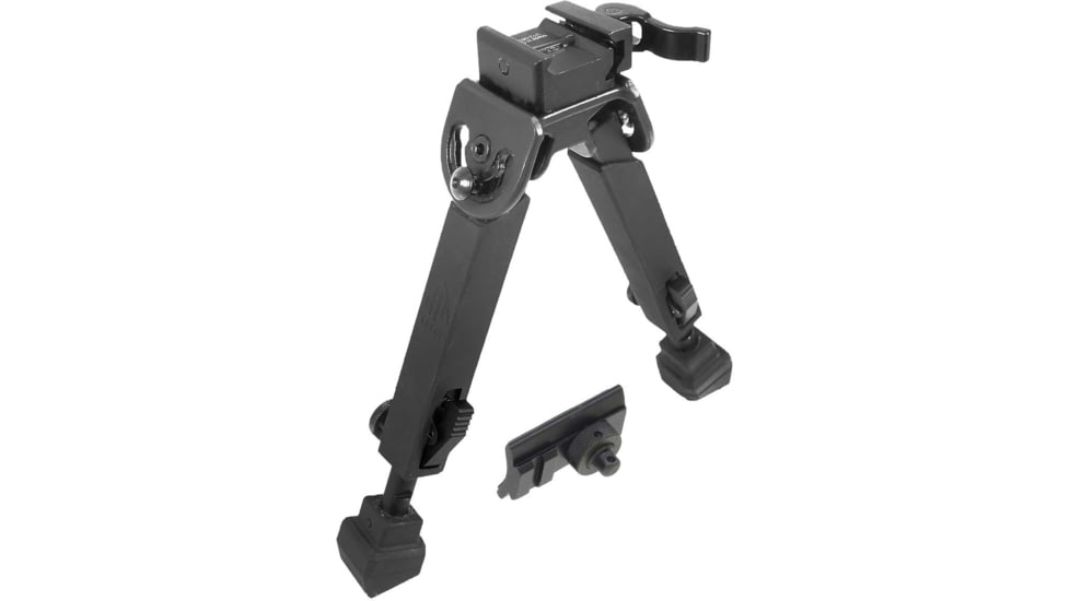 Leapers UTG Rubber Armored Full Metal QD Bipod, 6.0in- 8.5in Center Height, Black, TL-BP20Q-A
