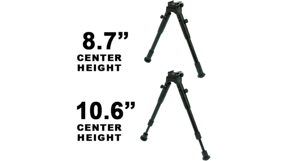 Leapers UTG Shooters QD Bipod, 8.7in-10.6in Center Height, Black, TL-BP69SQ