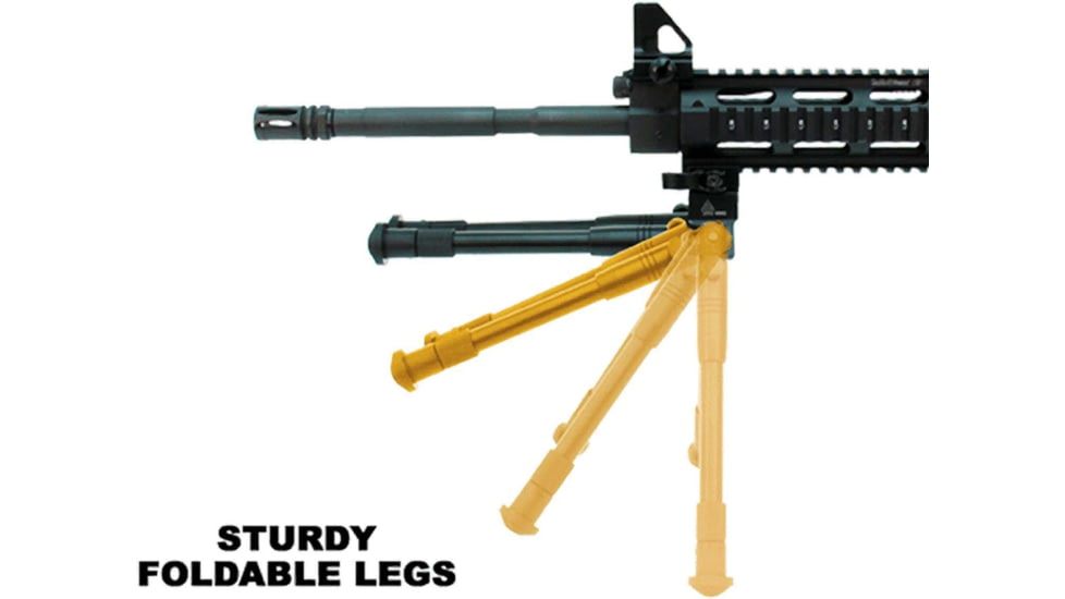 Leapers UTG Shooters QD Bipod, 8.7in-10.6in Center Height, Black, TL-BP69SQ