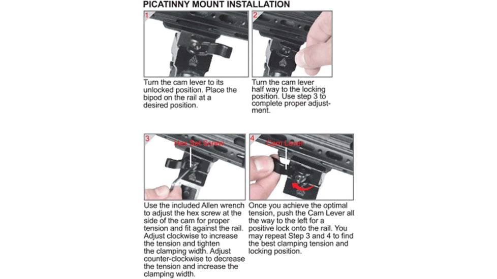 Leapers UTG Shooters QD Bipod, 8.7in-10.6in Center Height, Black, TL-BP69SQ
