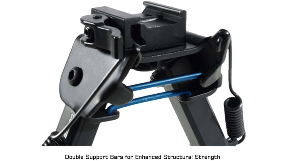 Leapers UTG Super Duty Bipod, Quick Detach, 6.0in- 8.5in Center Height, Black, TL-BP98Q