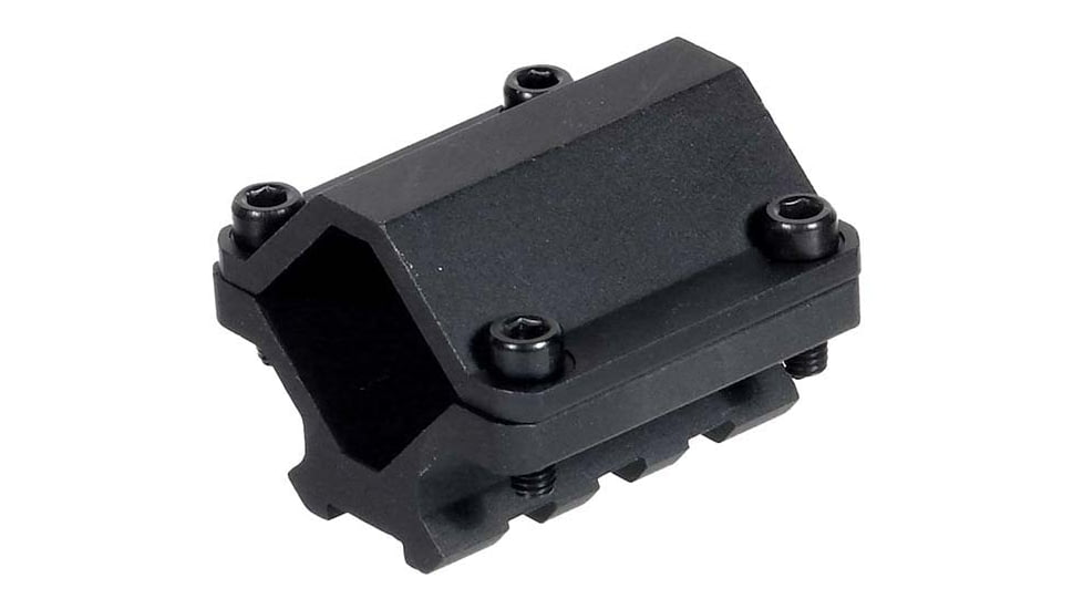 Leapers UTG Universal Single-rail Shotgun Barrel Mount, 3 Slots, Black, MNT-BR003XLS