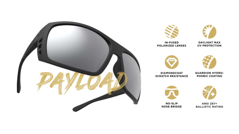 Leupold Payload Performance Eyewear, Matte Tortoise Frame, Bronze Mirror Lens, Universal, 181273