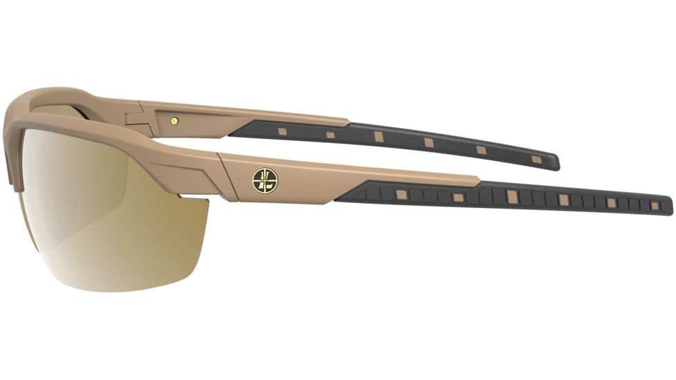 Leupold Tracer Shooting Glasses, Shadow Tan Frame, Oval Bronze Mirror Lens, Polarized, Narrow-Regular, 179090