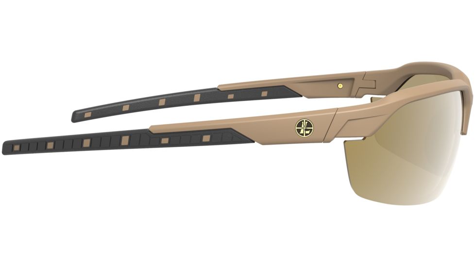 Leupold Tracer Shooting Glasses, Shadow Tan Frame, Oval Bronze Mirror Lens, Polarized, Narrow-Regular, 179090