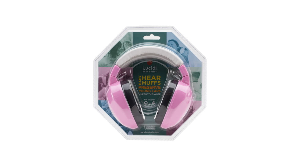 Lucid Audio HearMuffs Baby Hearing Protection, Pink, LA-INFANT-PM-PP