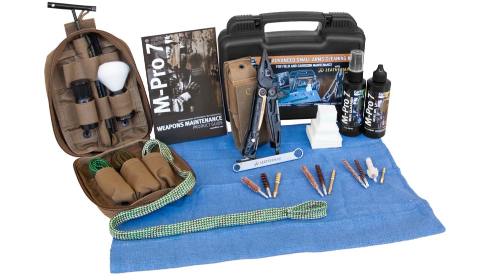 M Pro 7 Garrison Cleaning Kit w/Cloths, Brushes, Cleaner &amp; Leatherman MUT Multi-Tool 070-1508