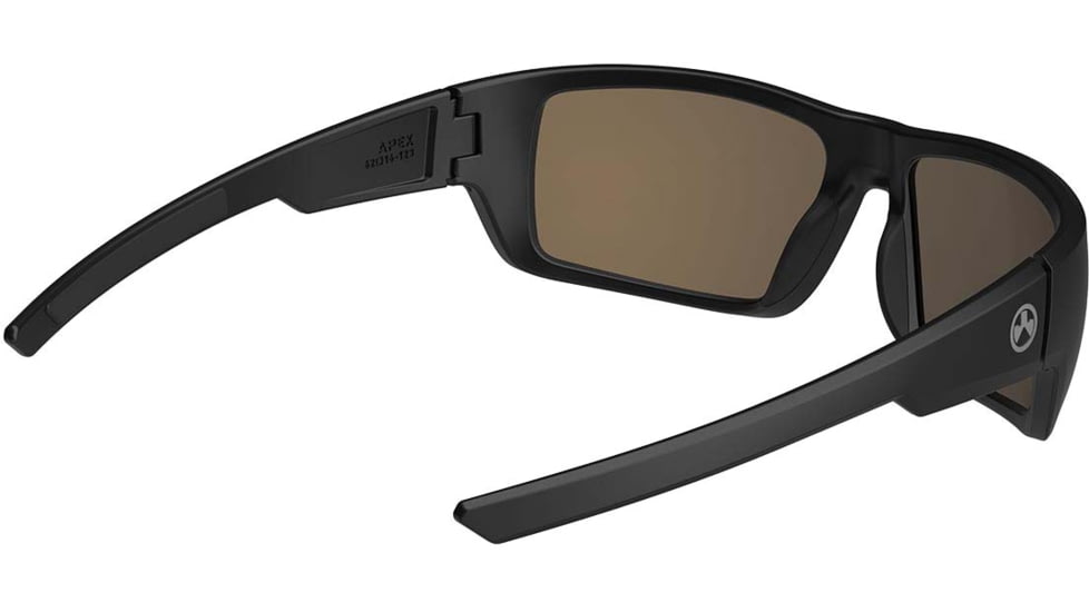 Magpul Industries Apex Eyewear Anti-Reflective Lens Sunglasses, Black Frame, Anti-Reflective, Rose/Blue Mirror Lens, Polarized, MAG113010013020