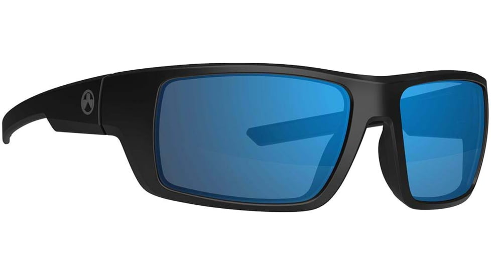 Magpul Industries Apex Eyewear Anti-Reflective Lens Sunglasses, Black Frame, Anti-Reflective, Rose/Blue Mirror Lens, Polarized, MAG113010013020