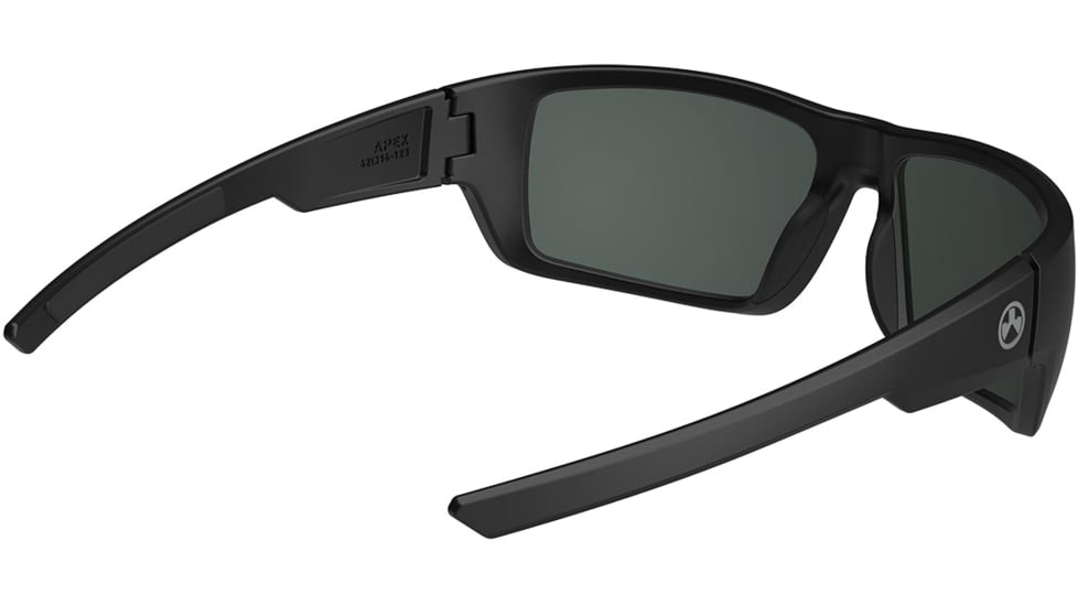 Magpul Industries Apex Eyewear Shooting Glasses, Black Frame, Gray/Red Mirror Lens, Polarized, MAG1130-1-001-1140