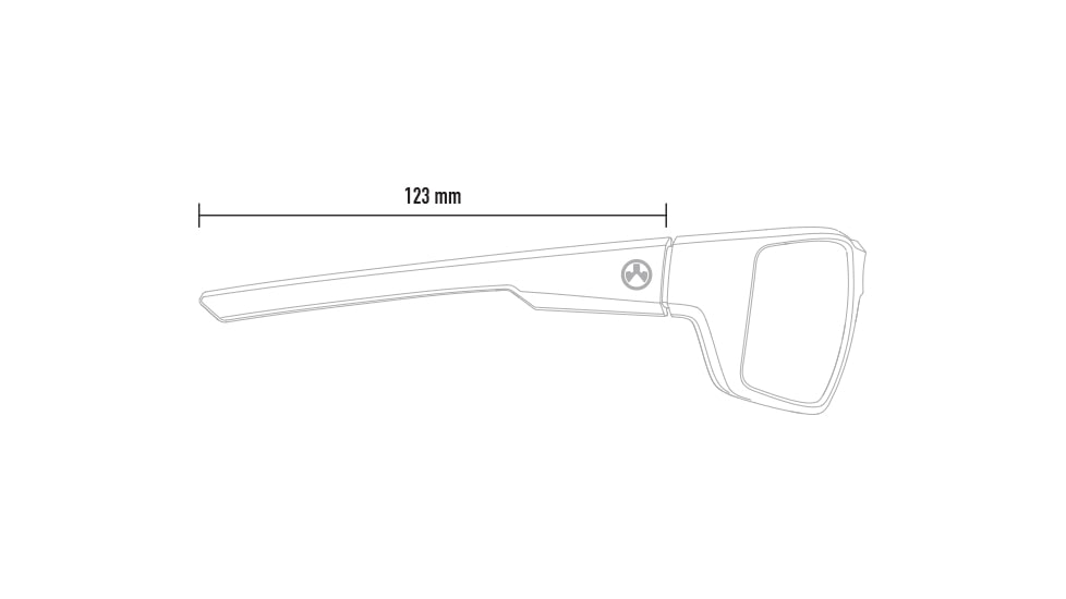 Magpul Industries Apex Eyewear Shooting Glasses, Black Frame, Gray/Red Mirror Lens, Polarized, MAG1130-1-001-1140