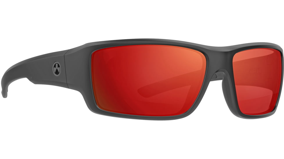 Magpul Industries Ascent Shooting Glasses, Black Frame, Gray Lens/Red Mirror, MAG1132-1-001-1140