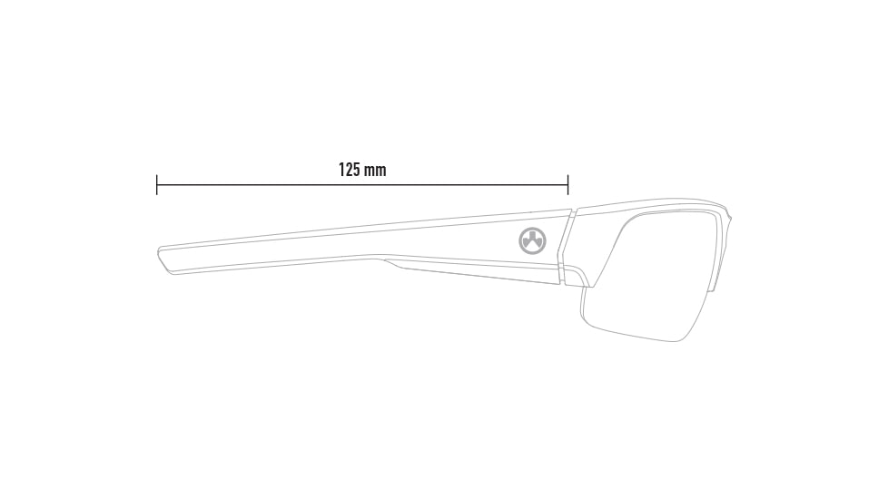Magpul Industries Helix Eyewear Shooting Glasses, Black Frame, Gray/Silver Mirror Lens, Polarized, MAG1097-1-001-1110
