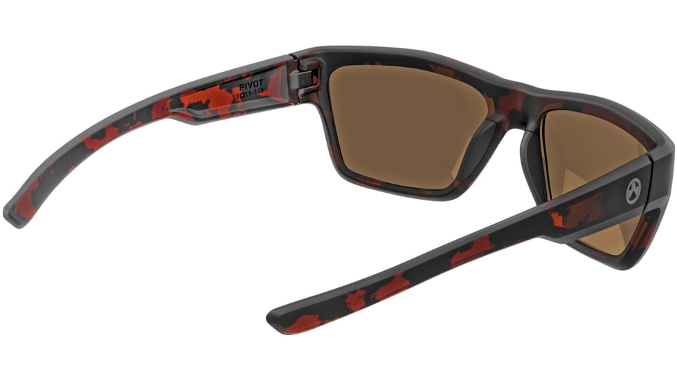 Magpul Industries Pivot Shooting Glasses, Tortoise Frame, Bronze Lens/Blue Mirror, MAG1128-1-204-2020