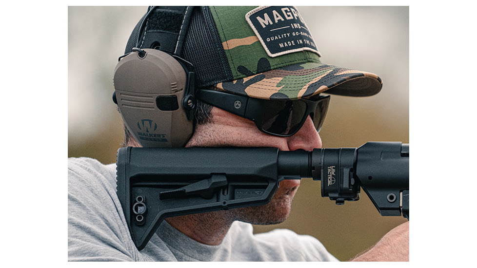 Magpul Industries Rift Shooting Glasses, Black Frame, Gray Lens, MAG1126-0-001-1100