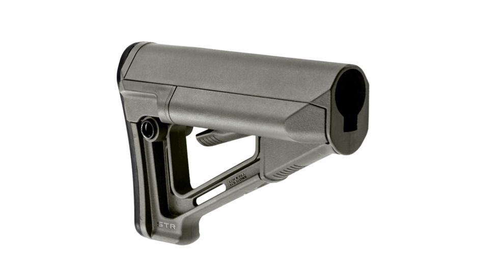 Magpul Industries STR Rifle Stock w/Storage, Fits AR-15/M4, Commercial-Spec, Foliage Green MPIMAG471FOL