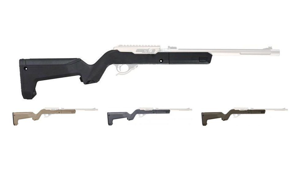 Magpul Industries X-22 Backpacker Stock - Ruger 10/22 Takedown, Black, Flat Dark Earth, Grey, Olive Drab Green