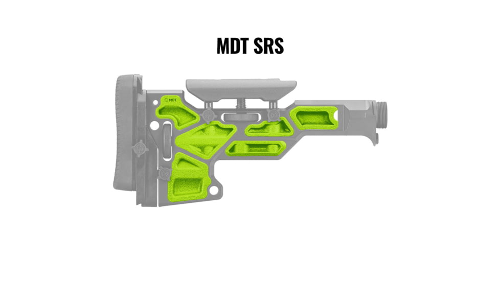 MDT Rubber Buttstock Dampeners, SRS, Green, 106922-GRN