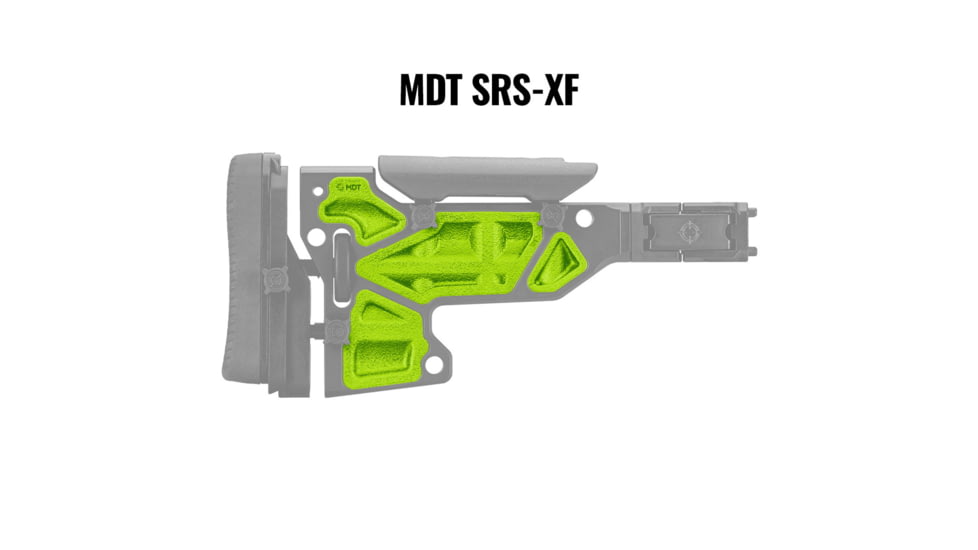 MDT Rubber Buttstock Dampeners, SRS-XF, Green, 106920-GRN