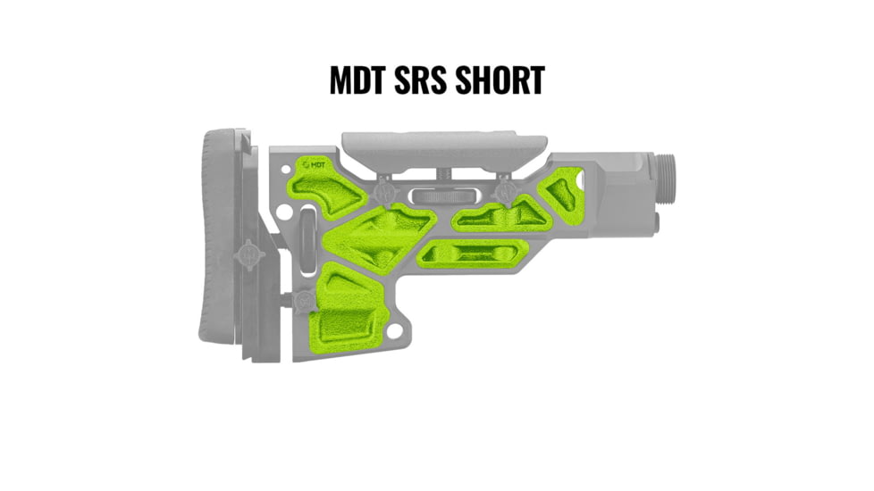 MDT Rubber Short Buttstock Dampeners, SRS, Green, 106921-GRN