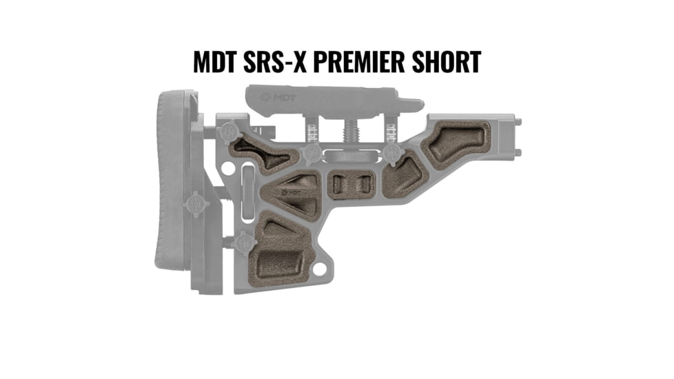 MDT Rubber Short Buttstock Dampeners, SRS-X Elite, Flat Dark Earth, 106919-FDE