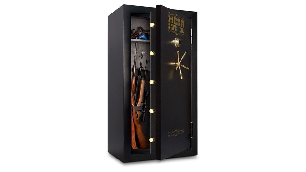 Mesa Safes Gun Safe,30 Gun Capacity,14.4 cu ft,55.375x28.5x15.25in,Combination Lock,Textured Black MBF6032C