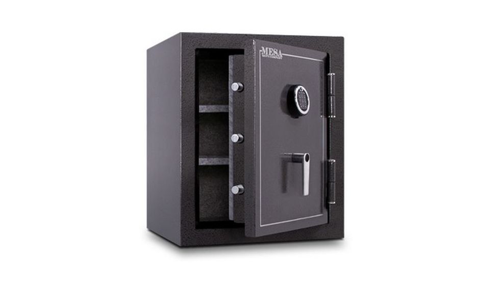 Mesa Safes Burglary and Fire Safe,4.1 cu ft,23.25x18.5x16in,Combination Lock, Hammered Grey MBF2620C