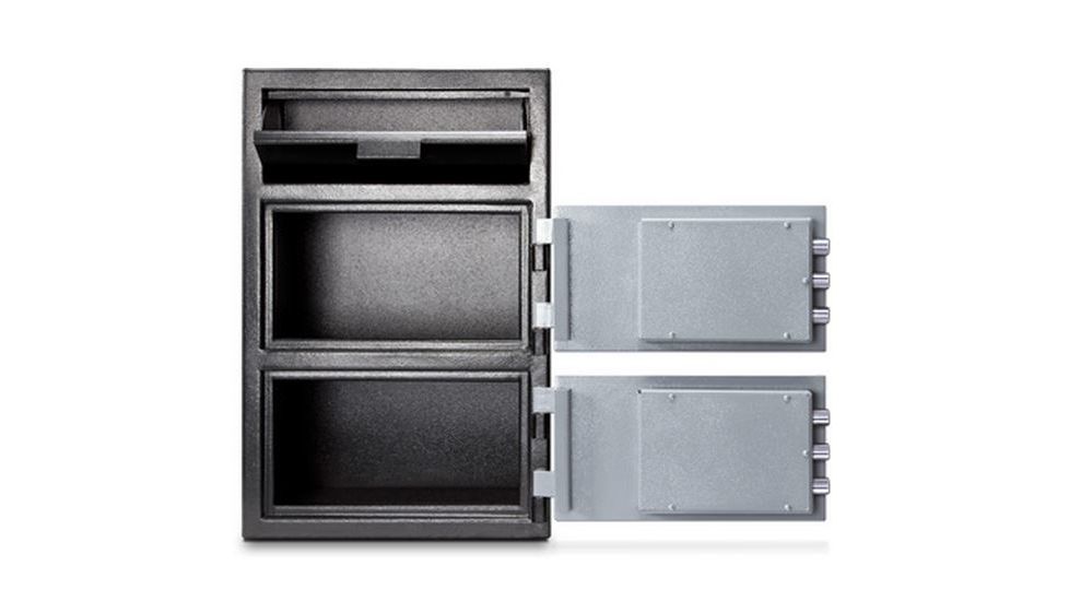 Mesa Safes Depository Safe,3.6 cu ft,2 Combination Locks,Two-Tone Black and Grey MFL3020CC
