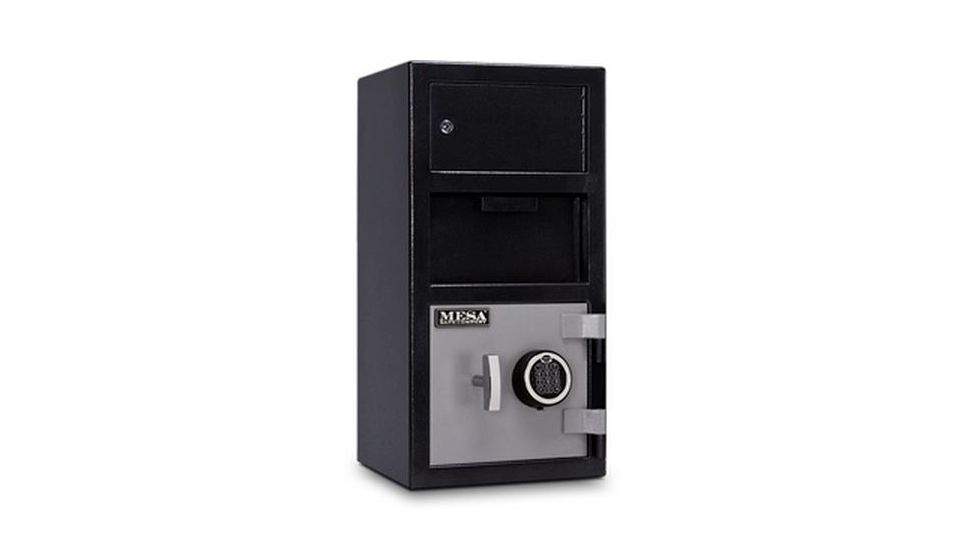 Mesa Safes Depository Safe w/Outer Locker,1.5 cu ft,Combination Lock,Two-Tone Black/Grey MFL2014C-OLK