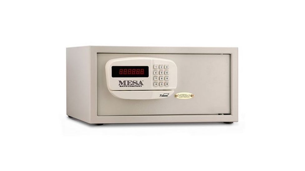 Mesa Safes Hotel Safe,1.2 cu ft,8.875x17.75x12.625in,Electronic Lock,Keyed Alike,Cream MHRC916E-WHTKA