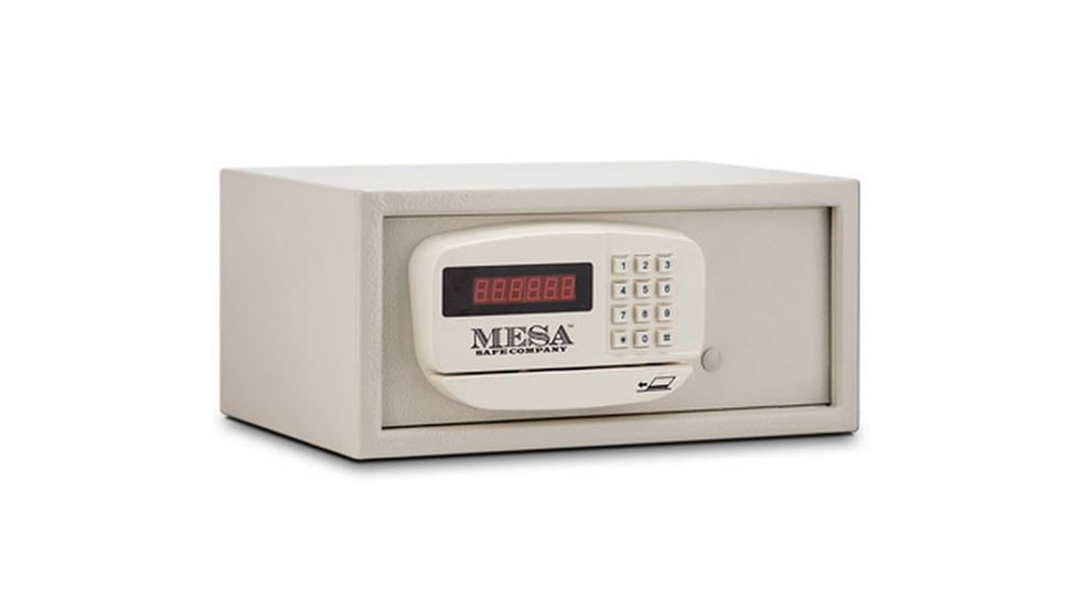 Mesa Safes Hotel Safe,0.4 cu ft,6.875x14.875x7.25in,Keyed Alike,Cream MH101EKA