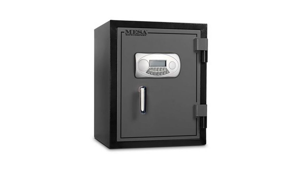Mesa Safes UL Classified Fire Safe,1.5 cu ft,13.625x13.125x12.25in,Electronic Lock,Two-Tone Black/Grey MF60E