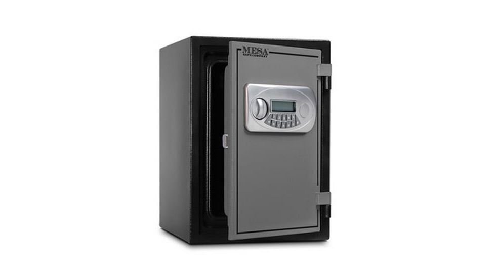 Mesa Safes UL Classified Fire Safe,0.6 cu ft,11.875x8.25x10.25in,Electronic Lock,Two-Tone Black/Grey MF50E