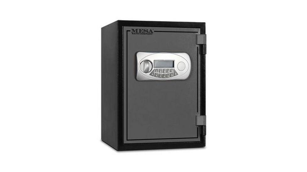 Mesa Safes UL Classified Fire Safe,0.6 cu ft,11.875x8.25x10.25in,Electronic Lock,Two-Tone Black/Grey MF50E