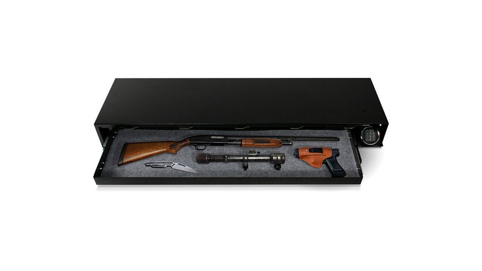 Mesa Safes Under Bed Gun Safe, Black, Exterior Dimensions 6in x 52in x 14.625in, MUBG652E