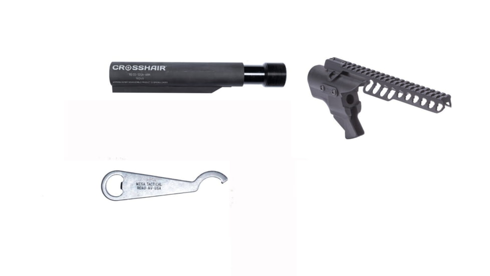 Mesa Tactical High-tube Telescoping Stock Kit for Remington 870, 12 Gauge, no rail, Black, 95380